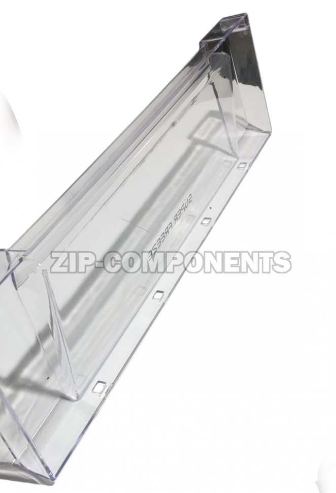 Панель ящика холодильника Аристон-Индезит-Стинол, прозрачная, узкая, 257133