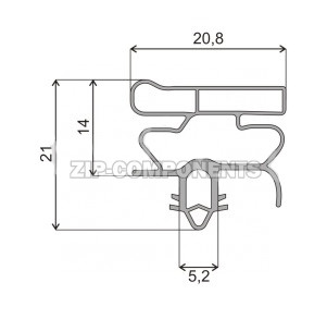 Уплотнитель холодильника Daewoo 740x1050 мм профиль ОМ